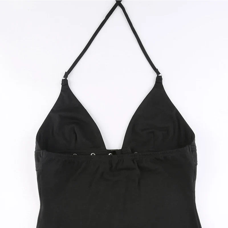 Lace-Up Backless Crop Top - Crop Top