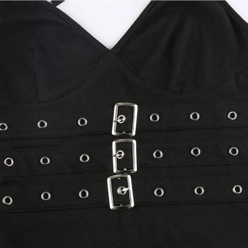 Lace-Up Backless Crop Top - Crop Top