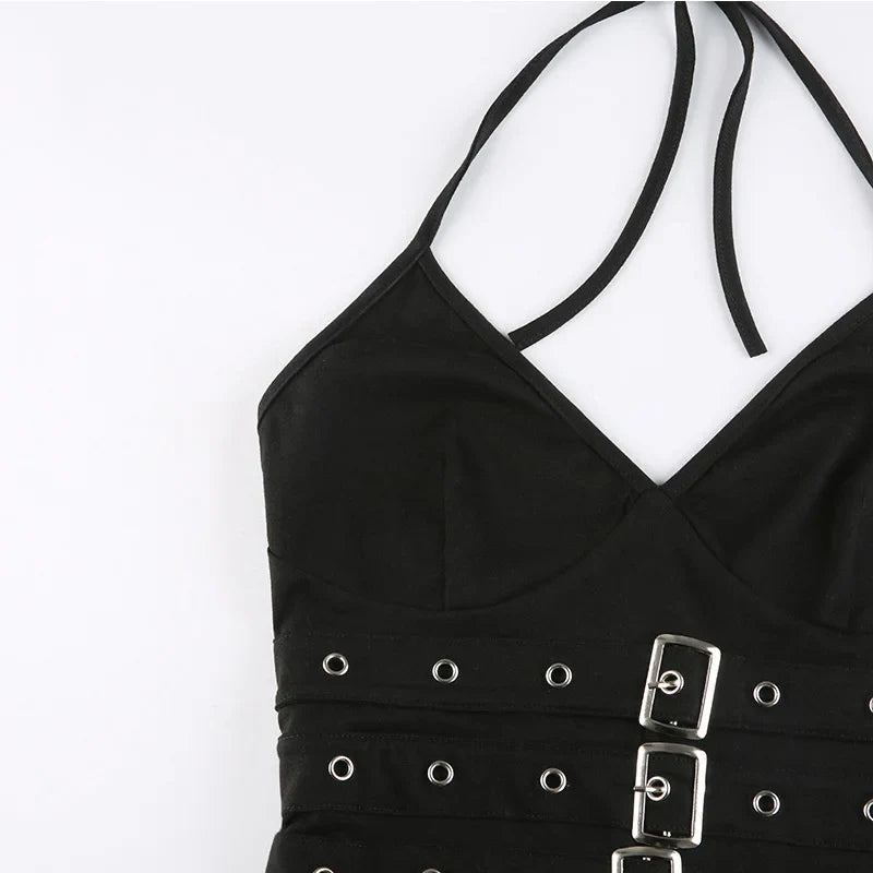 Lace-Up Backless Crop Top - Crop Top