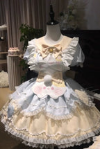 Sweet Tea Meow Lolita OP Dress - kawaii-inspired outfit in pastel colors - 49757940