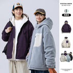 Cross-Border Live Broadcast Plus Velvet Jacket for Men Autumn and Winter Cotton Clothing Season New Style for Couples