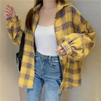 Loose Plaid Button-Up Shirt - 10 / S - Button-Up Shirt