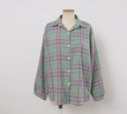 Loose Plaid Button-Up Shirt - 21 / S - Button-Up Shirt