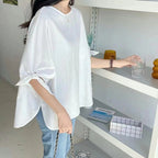 In stock Japanese style Letian short-sleeved women’s top 2023 Korean style new chubby girl Western style age-reducing