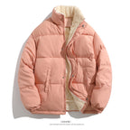 Cross-border Winter New Men’s Loose Collar fleece-lined Cotton-padded Clothes Korean Style Youth Fashion Trendy Casual