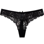 Sexy Low-Waist Pure Lust Lace Thong Women’s Skin-Friendly Cotton Crotch Invisible Temptation Seamless Sexy T-Pants