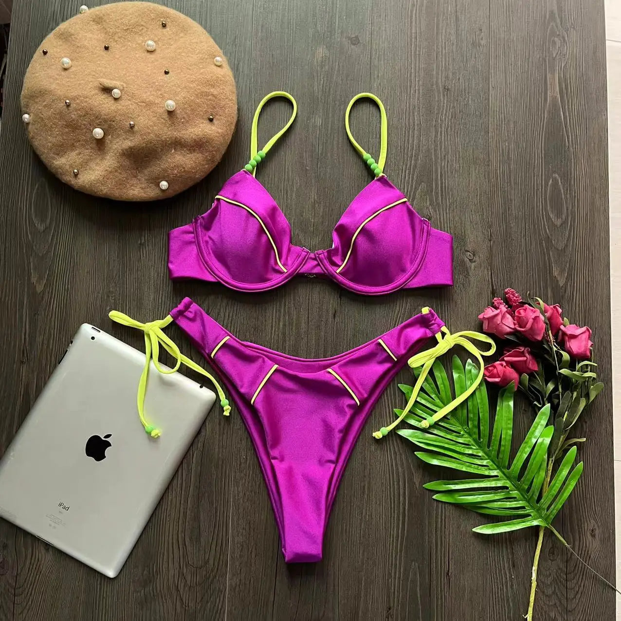 RUOTONGSEPT New Sexy Push up Bikini Set Swimsuit Women’s low-waist Swimwear For Female Two Piece Beachwear 2023 Bathing
