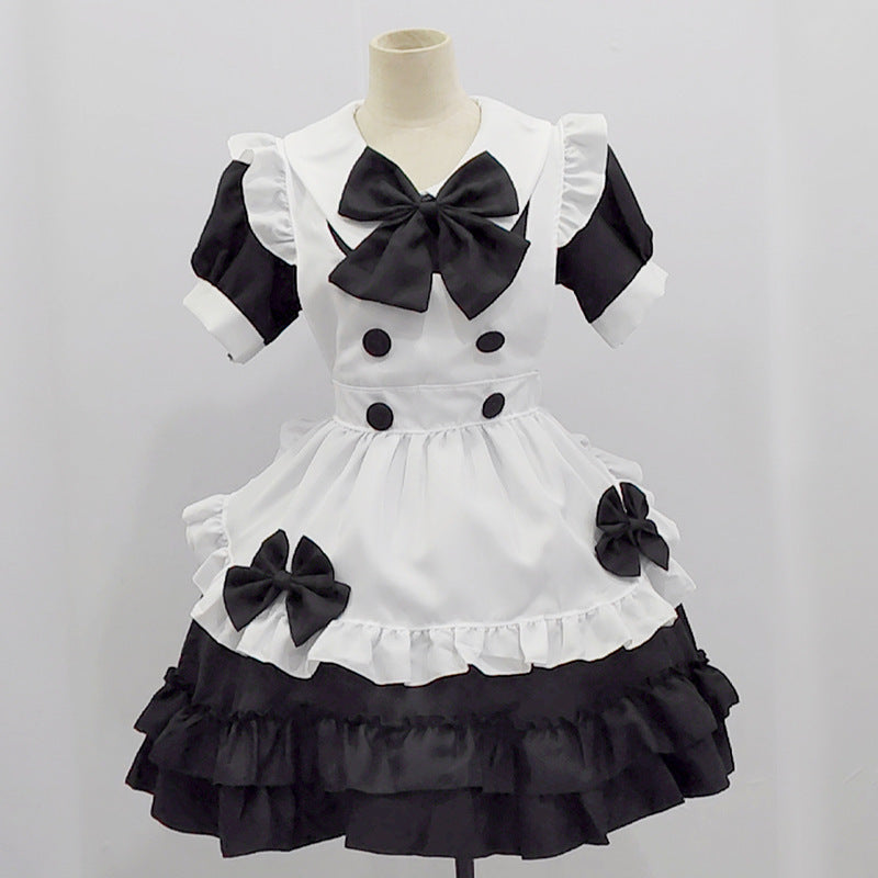 Export Two-Dimensional Dress Lolita Loli Dress Maid Uniform Soft Girl Cafe Maid Uniform Waiter