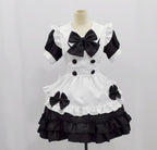 Export Two-Dimensional Dress Lolita Loli Dress Maid Uniform Soft Girl Cafe Maid Uniform Waiter - Black / S