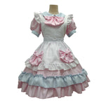 Export Two-Dimensional Dress Lolita Loli Dress Maid Uniform Soft Girl Cafe Maid Uniform Waiter - Light pink / S