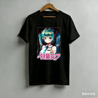 Kawaii Miku T-shirt Cute Vocal Anime Pattern Children’s Girls Casual Short Sleeved Top Women’s Men’s Women’s Cotton