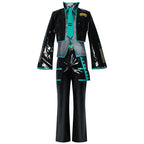 Mikuo Male Miku Cosplay Costume Uniform Wig Anime Clothes Black PU Leather Jacket Pants Fancy Halloween Party Outfit