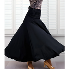 Long Dance Skirt Pull-On Waist for Rehearsal and Performance