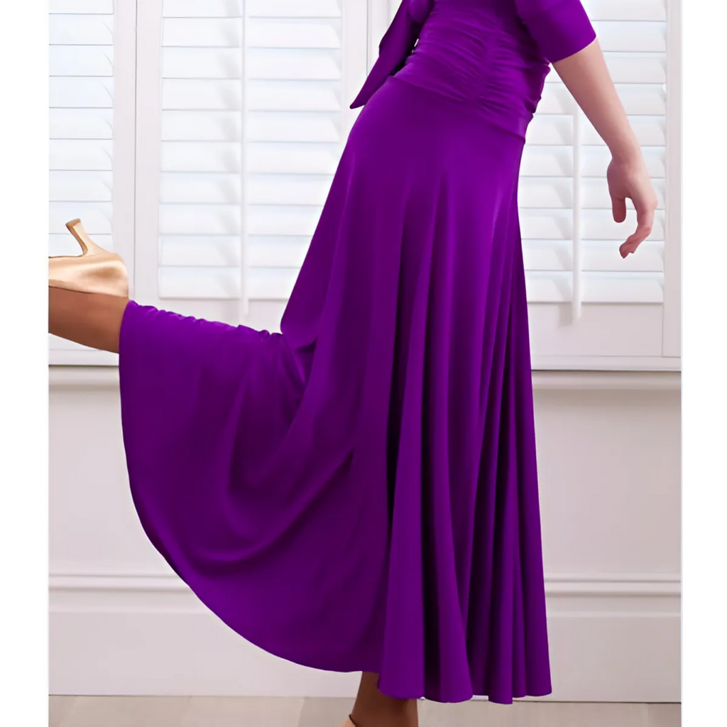 Long Dance Skirt Pull-On Waist for Rehearsal and Performance