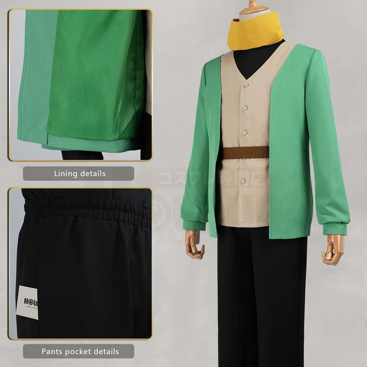HOLOUN Zero Anime Natsuki Subaru Cosplay Costume Black Cloak Vest T-shirt Pants Scarf Glove