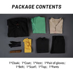 HOLOUN Zero Anime Natsuki Subaru Cosplay Costume Black Cloak Vest T-shirt Pants Scarf Glove