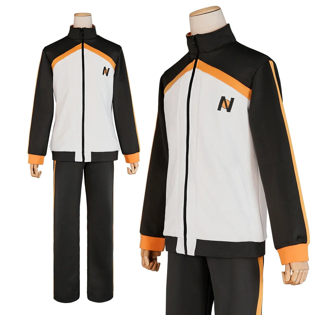 HOLOUN Zero Anime Natsuki Subaru Cosplay Costume Embroidery Full Zip Tracksuit Elastic Pants