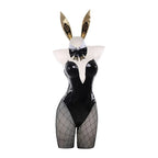 ROLECOS NIKKE Goddess of Victory Blanc Bunny Costume Noir Bunny Suit Women Sexy Cosplay Suit White and Black Jumpsuits