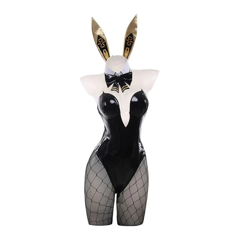 ROLECOS NIKKE Goddess of Victory Blanc Bunny Costume Noir Bunny Suit Women Sexy Cosplay Suit White and Black Jumpsuits