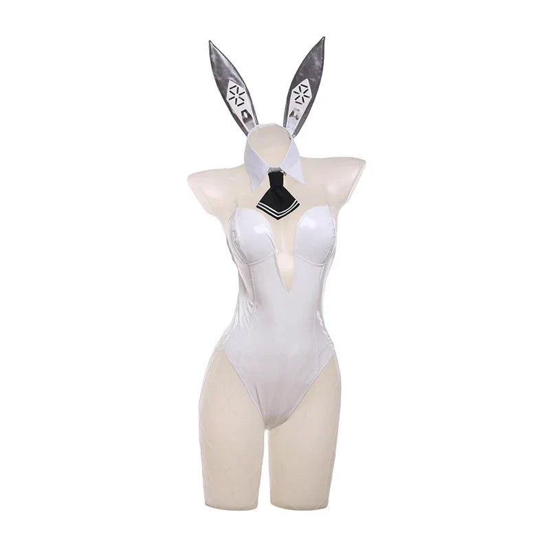 ROLECOS NIKKE Goddess of Victory Blanc Bunny Costume Noir Bunny Suit Women Sexy Cosplay Suit White and Black Jumpsuits