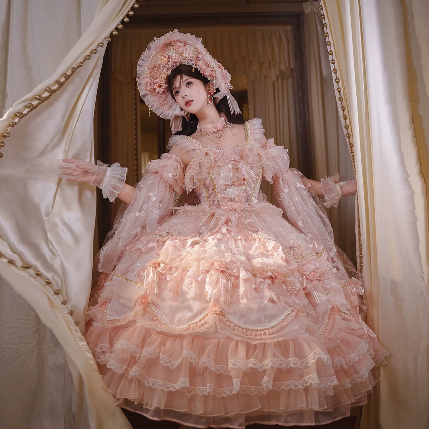 Blush Princess Lolita Ball Gown Dress - kawaii-inspired outfit in pastel colors - 4555972