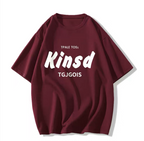 American Retro Oversized Letter Print T-Shirt - kawaii-inspired outfit in pastel colors - 42368850