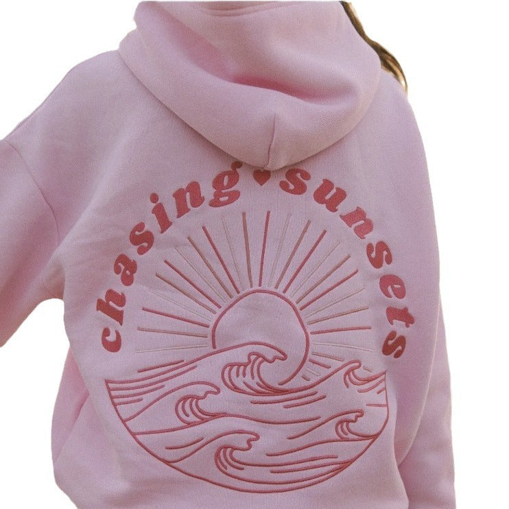 Sunset Wave Pastel Hoodie - kawaii-inspired outfit in pastel colors - 82022265