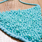 Pearl Bikini String Thong Swimsuit Kawaii Y2K Swimwear Trend Women Two Piece Bathing Suit Beachwear Bikinis Set