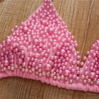 Pearl Bikini String Thong Swimsuit Kawaii Y2K Swimwear Trend Women Two Piece Bathing Suit Beachwear Bikinis Set
