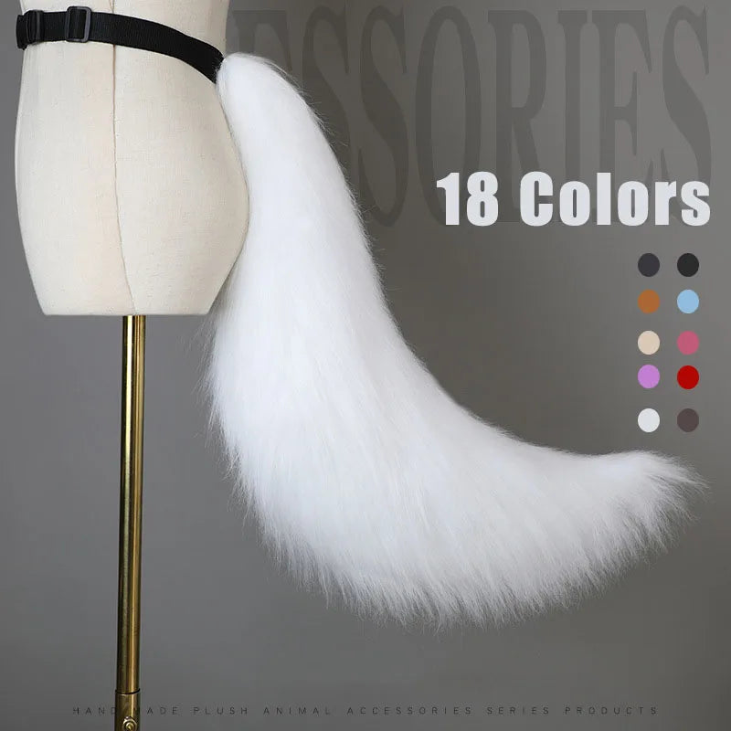 Anime COS Cat Fox Tails Plush Cosplay Costumes Big Tails Dog Furry Tail Role Play Party Performance Props Fursuit Tail