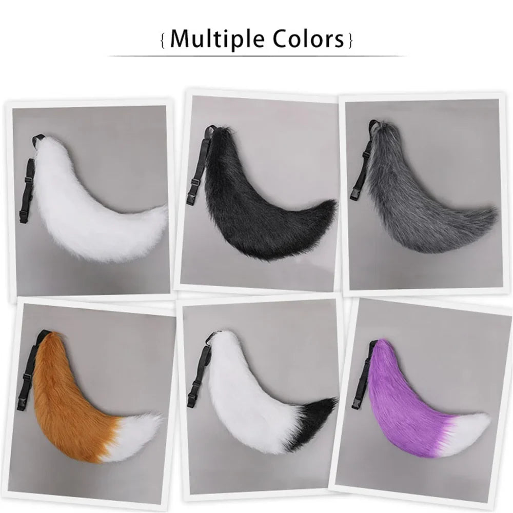 Anime COS Cat Fox Tails Plush Cosplay Costumes Big Tails Dog Furry Tail Role Play Party Performance Props Fursuit Tail