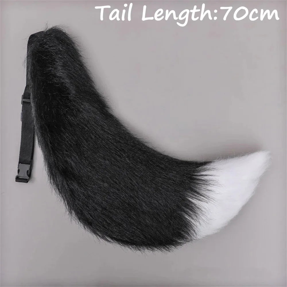 Anime COS Cat Fox Tails Plush Cosplay Costumes Big Tails Dog Furry Tail Role Play Party Performance Props Fursuit Tail