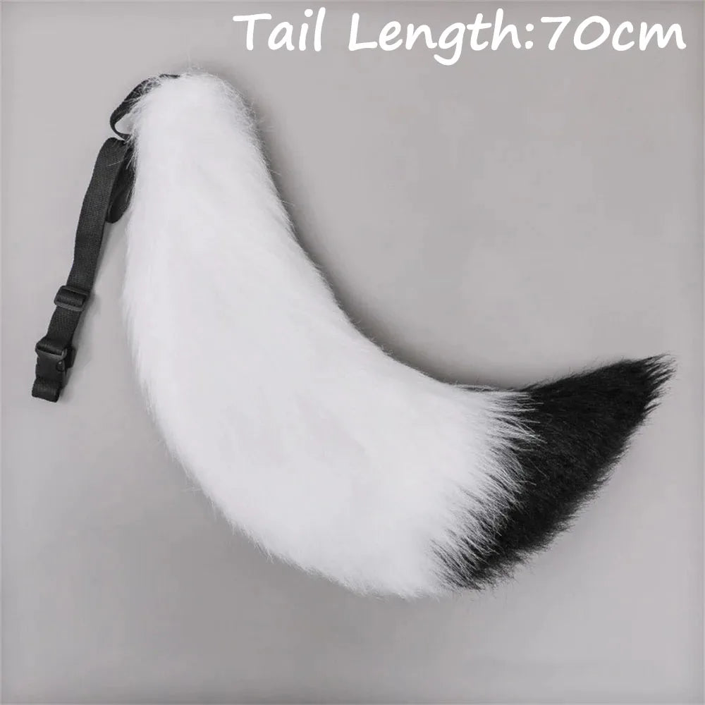 Anime COS Cat Fox Tails Plush Cosplay Costumes Big Tails Dog Furry Tail Role Play Party Performance Props Fursuit Tail