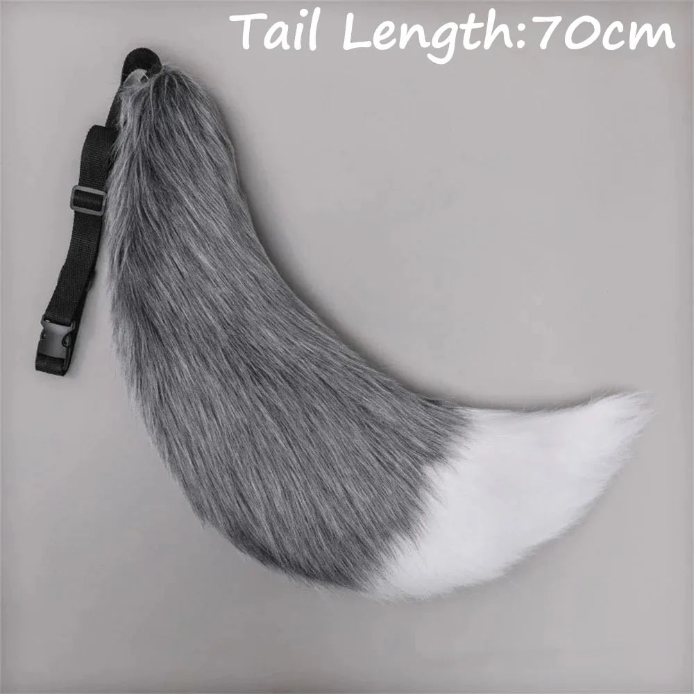 Anime COS Cat Fox Tails Plush Cosplay Costumes Big Tails Dog Furry Tail Role Play Party Performance Props Fursuit Tail