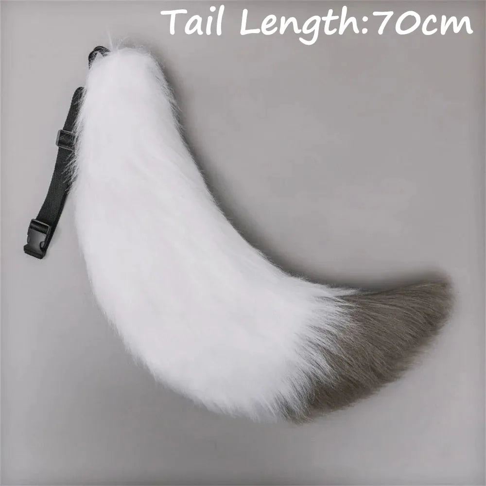 Anime COS Cat Fox Tails Plush Cosplay Costumes Big Tails Dog Furry Tail Role Play Party Performance Props Fursuit Tail