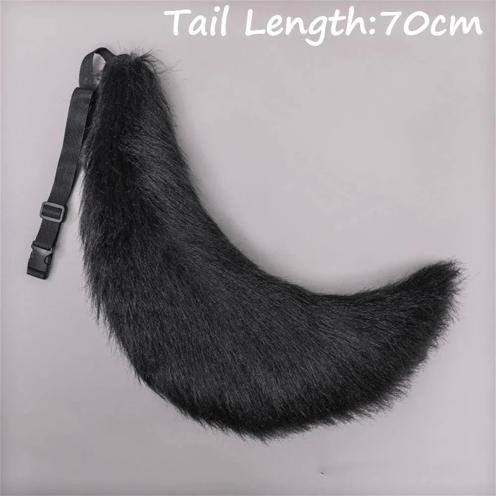 Anime COS Cat Fox Tails Plush Cosplay Costumes Big Tails Dog Furry Tail Role Play Party Performance Props Fursuit Tail