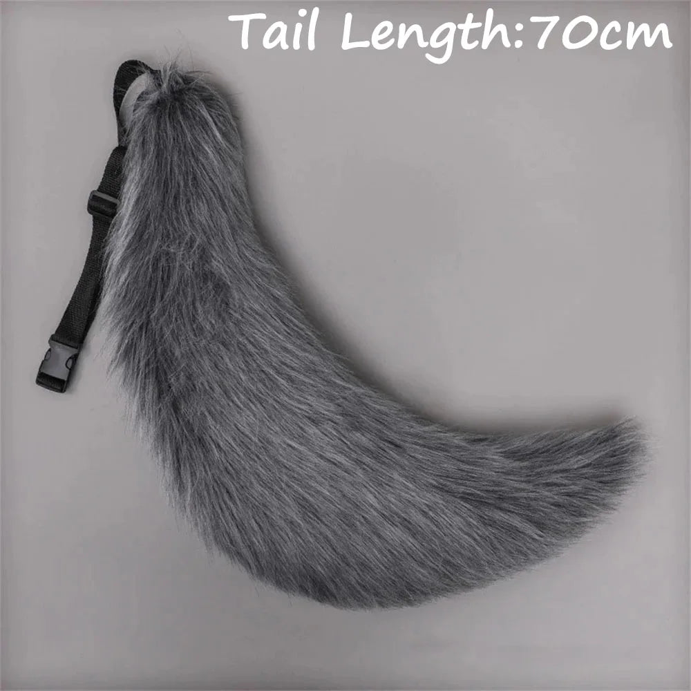 Anime COS Cat Fox Tails Plush Cosplay Costumes Big Tails Dog Furry Tail Role Play Party Performance Props Fursuit Tail