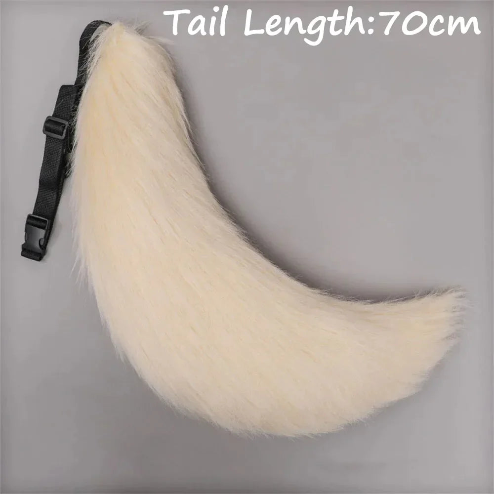Anime COS Cat Fox Tails Plush Cosplay Costumes Big Tails Dog Furry Tail Role Play Party Performance Props Fursuit Tail