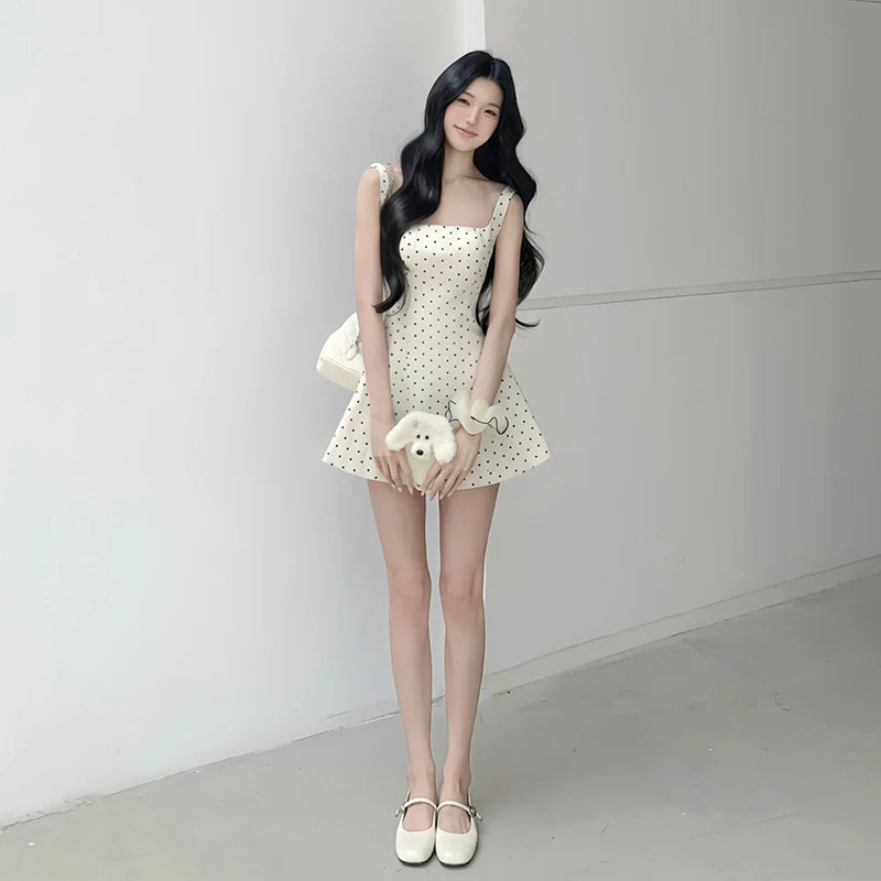 French First-Love Polka Dot Slip Dress - kawaii-inspired outfit in pastel colors - 48311770
