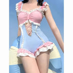 Cute Japanese Korean Women’s Swimsuit Cute Girls Swimwear Summer Beach Vocation Bathing Suit Fashion Sexy Slim Bikini