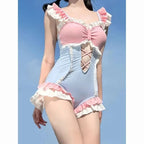 Cute Japanese Korean Women’s Swimsuit Cute Girls Swimwear Summer Beach Vocation Bathing Suit Fashion Sexy Slim Bikini