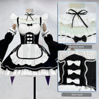 HOLOUN Zero Anime Rem Cosplay Costume Wig Lolita Maid Dress Black White Halloween Christmas