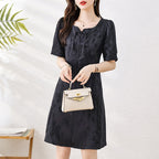 New Chinese Style National Style Simple Lady Dress 2025 Summer New Style French Style Retro Modified Cheongsam