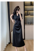 New Chinese-Style Women’s 2026 Petite Dress with Traditional Chinese Retro Buckle Design Slim Fit Black Dress