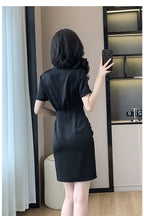 New Chinese-Style Women’s 2026 Petite Dress with Traditional Chinese Retro Buckle Design Slim Fit Black Dress