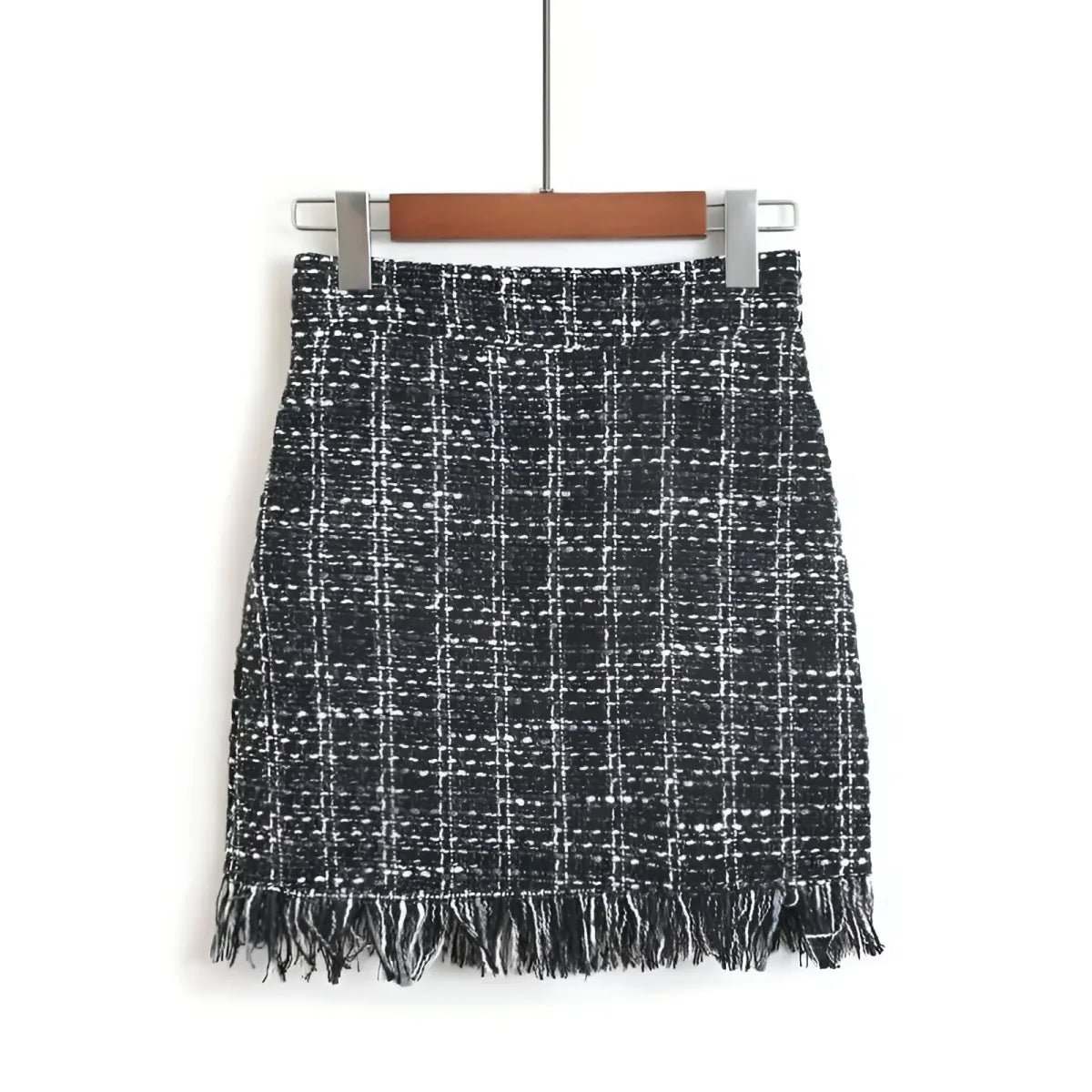 Wool Mini Skirt - High Waist A-Line Retro Style