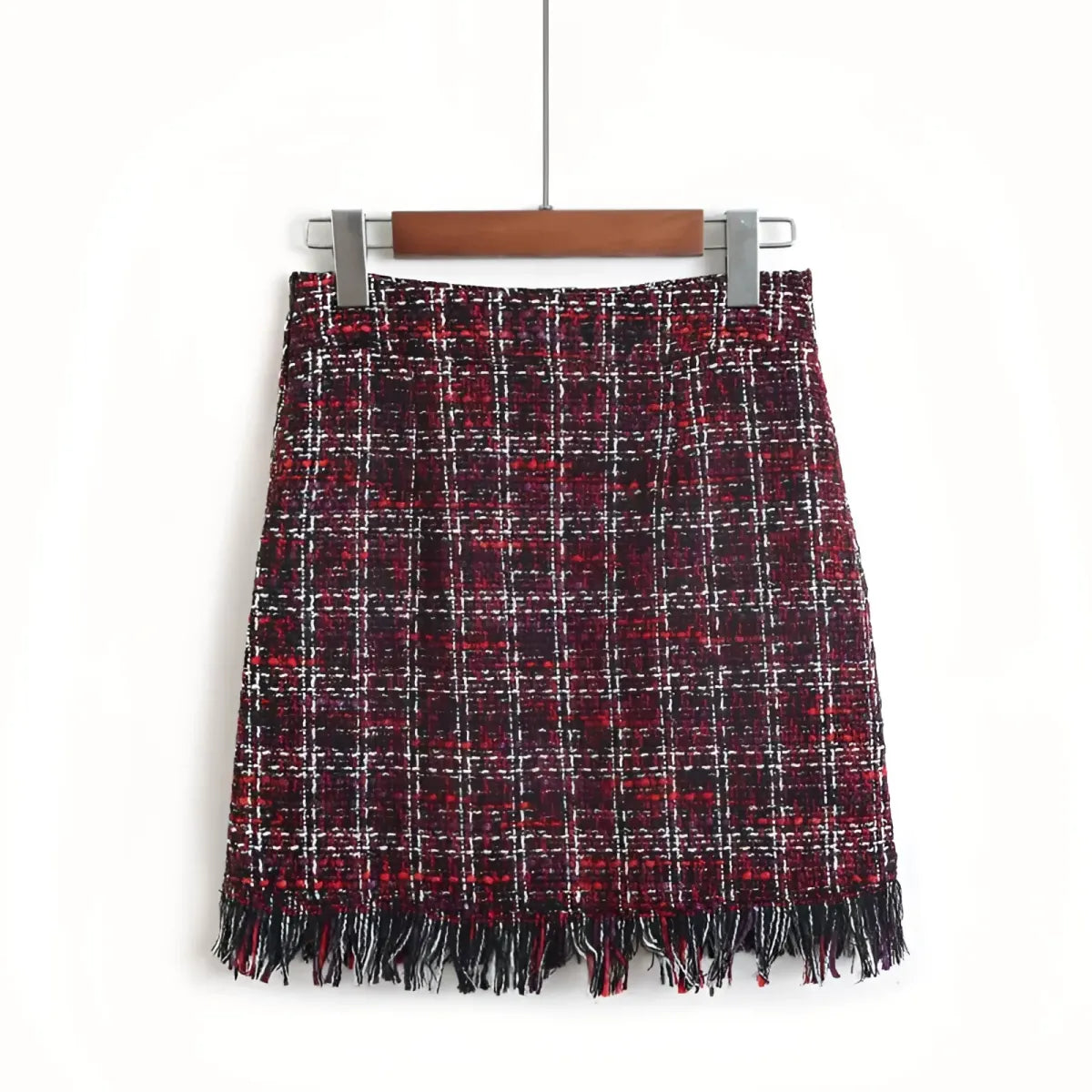 Wool Mini Skirt - High Waist A-Line Retro Style