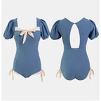 New Korean Style Sweet Bikini Womens One Piece Cute Slim Fit Monokini Swimsuit Sunblock Beach Wear Bodysuit Dress