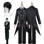 Sebastian Michaelis Cosplay Costume Black Butler Adult Carnival Uniform Wig Anime Halloween Party Costumes Masquerade