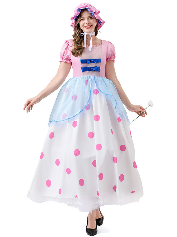 Toy Story Shepherdess Cosplay Costume Anime Character Shepherdess Long Dress Halloween Two-Dimensional Cosplay Costume